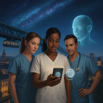 Gesundheitsfachkräfte in der kosmischen Stadt.png