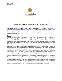 01102024_DE_ARU_Aurania Provides Update and Grants Options 2024.09.30 final de.pdf