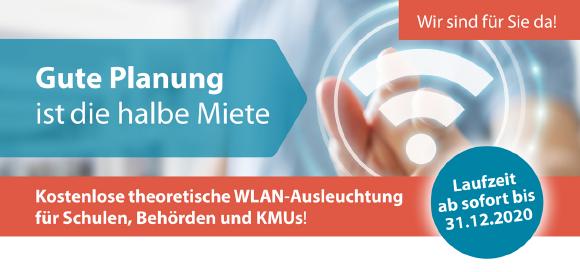Kostenlose theoretische WLAN-Ausleuchtung für Schulen, Behörden und KMUs