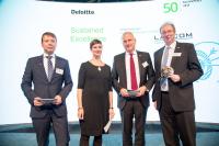 Deloitte Fast 50  2017 München - Sustained Excellence Award Lancom Systems GmbH - v.l.r. C.Frank, M.Schroder, Stefan Herrlich (GF), Ralf Koenzen (GF)