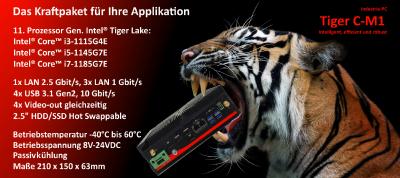 Die DNA wurde dem Kraftpaket von der 11. Intel® Core™ i Prozessor Generation verliehen. Für dauerhafte hohe Netzwerk-Performance sorgen zudem die Ethernet-Controller Intel® I225-LM, I219-LM und I210-IT. Wobei der Intel® I225-LM Controller sogar eine Bandbreite von 2.5 Gibt/s unterstützt. Für zum Beispiel Highspeed-Kamerasysteme stehen vier USB 3.1 Gen2 Schnittstellen, mit jeweils bis zu 10 Gbit/s, zur Verfügung. Ideal für IBV Anwendungen.