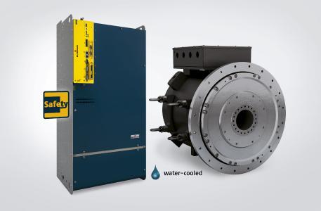 For operation of the DST2 560, several b maXX 5500 servo converters can be operated on a single motor. Both the motor and the converters are available in a water-cooled design