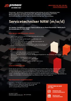 Verstärken Sie das promeos Team als Servicetechniker in NRW P103.pdf