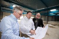 Studio-Anbau in Vreden, v.l.n.r.: Jörg Rewer, Andreas Rosing, Rainer Laudert