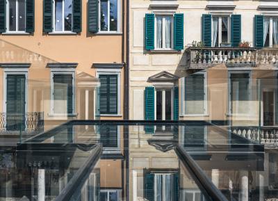 Die "Glass Emotion Bridge“ anlässlich der Varese Design Week 2018.
Foto: Gerd Eder