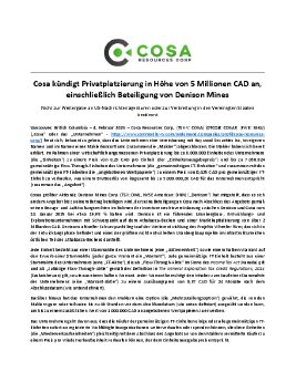 2025-02-04 Cosa Financing Announcement NR_FINAL_DE.pdf