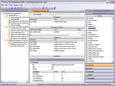 Test Automation Editor zum Erstellen, Ändern, Anzeigen und Pflegen von CANoe XMLTestmodulen