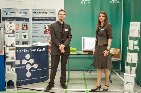 Firmengemeinschaftsstand der FusionSystems GmbH aus Chemnitz und der P3N MARKETING GMBH aus Zwickau