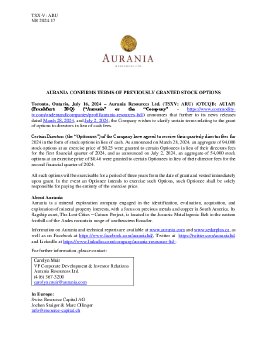 Aurania clarifies terms of options 2024.07.16_EN.pdf