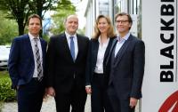 Management Blackbird Robotersysteme - from left to right: Dr. Wolfgang Vogl, Chief Excecutive Officer (CEO), Dr. Ulrich Munzert, Chief Technical Officer (CTO), Christel Rummel, Chief Financial Officer (CFO), Karl Christian Messer, Chief Executive Officer (CEO)
