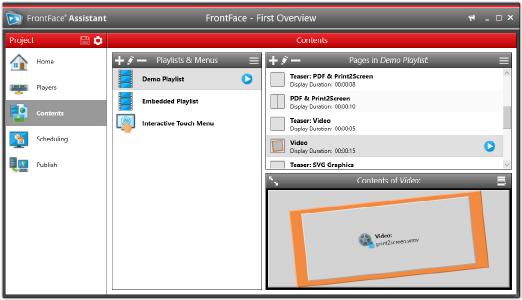 Screenshot: FrontFace Assistant