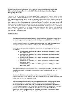 Myriad Uranium setzt im Zuge der Bohrungen bei Copper Mountain die Validierung historischer.pdf