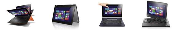 Lenovo IdeaPad Yoga, Lenovo IdeaTab Lynx und Lenovo ThinkPad Twist