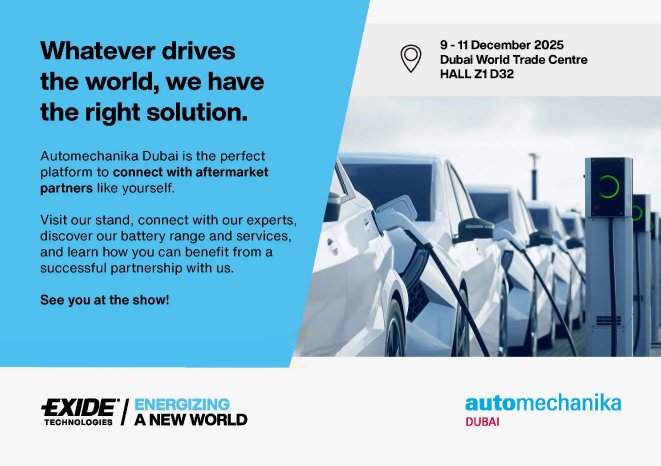 Exide Technologies to demonstrate OEM pedigree at Automechanika Dubai.jpg