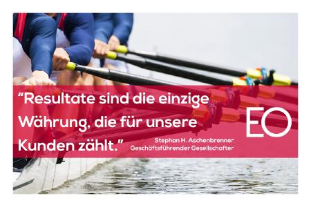 Results through people – der neue Claim ist Programm bei Executives Online, die seit Anfang 2017 als EO firmieren