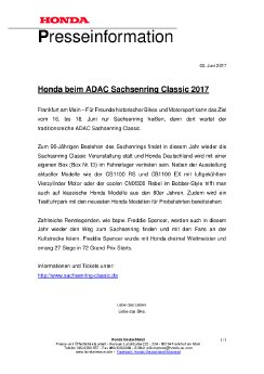 Presseinformation Honda beim ADAC Sachsenring Classic 2017.pdf