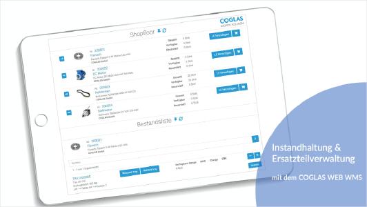 Verwalten Sie Ihr Ersatzteillager ganz einfach mit dem COGLAS WEB WMS.