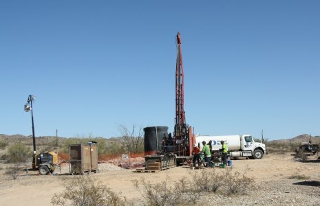Bohrung auf dem Seltene Erden-Projekt La Paz; Foto: American Rare Earths