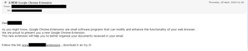 Text der Spam E-Mail-Nachricht
