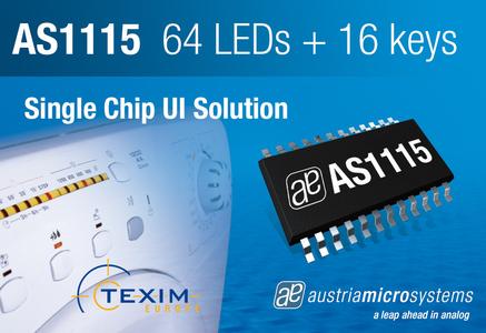 UI LED Driver with Built-in LED Error Detection from AMS