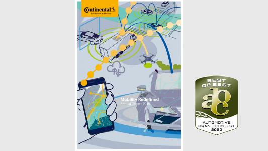 Erneut wurde die Arbeit von wirDesign für Continental beim renommierten Designwettbewerb Automotive Brand Contest ausgezeichnet. Der Geschäftsbericht 2016-2018 erhielt den Titel »Best of the Best«.