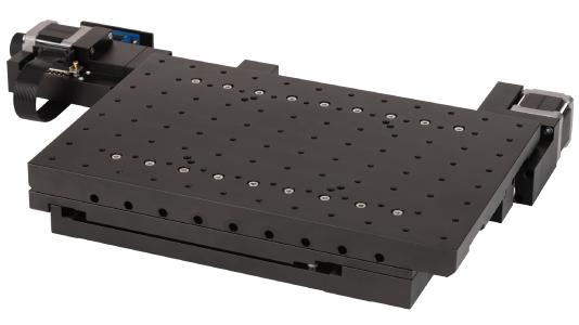 The M-971 motorized mechanical stage is used in automated optical microscope systems for materials testing, inspection or biotechnology / Image: PI