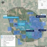 Abbildung 1. Lageplan des Projekts Rift mit den historischen Bohrabschnitten und den geplanten Standorten der Phase-I-Bohrungen von Apex.