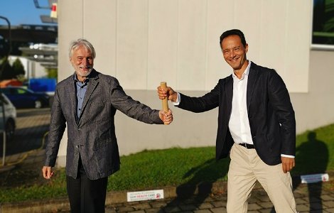 Geschäftsführer der ifm ulm gmbh, Dr. Rolf Bäuerle sowie der Geschäftsführer des BAV Instituts, Paul Andrei
