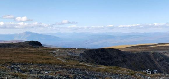 Figure 1. Keno Hill, Yukon, with Mt Haldane in the distance