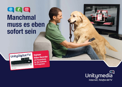 „Manchmal muss es eben sofort sein" - Zeitversetztes Fernsehen mit dem Digitalen Video-Recorder steht bei der neuen Marketing-Kampagne im Mittelpunkt.