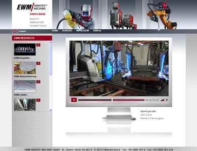 www.ewm-tv.de: Das neue Medium im Internet rund um schweißtechnische Innovationen, wirtschaftliche Produktionsmethoden und Qualität, Foto: EWM HIGHTEC WELDING