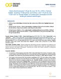 [PDF] Press Release: Osisko Gold Intersects 7.28 g/t Au over 16.15 m (105 m Vertical Depth), including 173.66 g/t Au over 0.60 m, and 7.13 g/t Au over 11.60 m (61 m Vertical Depth) in Lowhee Zone Underground Infill Drilling at Cariboo Gold Project