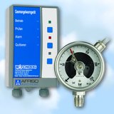 Together with a pressure gauge with contacts, the AFRISO WATCHDOG low gas pressure alarm provides an alarm if the pressure in gas cylinders gets low