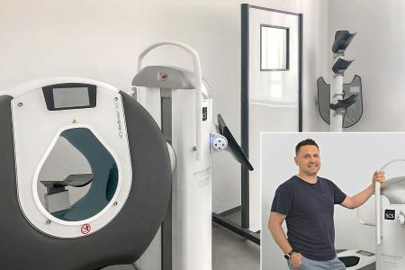 Seit Juni 2019 verfügt das ORTHOPAEDICUM im Thermal-Badehaus in Bad Neuenahr über die BVOU-Edition des SCS DVTs, das hochauflösende 3-D-Schnittbildaufnahmen – auch unter Belastung – anfertigt