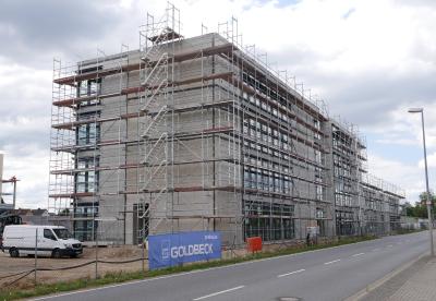 Valmet Automotive zentralisiert seine Repräsentanz in Wolfsburg in einem neuen Komplex an der Westrampe 3. Der Bürokomplex ist baulich bereits weit fortgeschritten