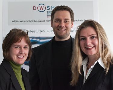 DiWiSH B1: Nina Prigge, Projektleiterin Clustermanagement DiWiSH, Lydia und Thomas Bahn, Geschäftsführer assono GmbH
