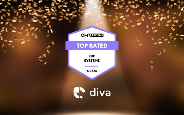 OMR Reviews zeichnet diva als Top Rated ERP System Q4/26 aus