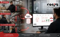 Während Mitarbeiter mit COSYS Lager-, Inventur-, Lademittel- und Transportprozesse bearbeiten, entsteht gleichzeitig die Datenbasis.