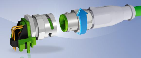 CONEC M12 Steckverbinder Serie mit Bajonett-Schnellverriegelung
