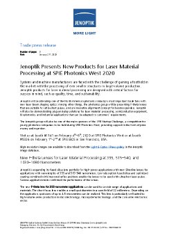 Jenoptik_Press Release_SPIE_Photonics_West_2020.pdf