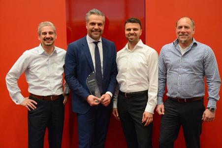 v.l.n.r. J. Jaser (CEO Matrix42), M. Krause (CEO TAP.DE), O. Bendig (CTO Matrix42), M. Schmidt (CFO Matrix42)