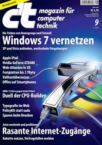 Titelbild der aktuellen c't-Ausgabe 9/2010