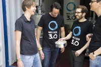 Teamfoto Wasser 3.0 von links nach rechts: Dr. Katrin Schuhen, Dennis Schober, Michael Sturm und Silke Haubensak.