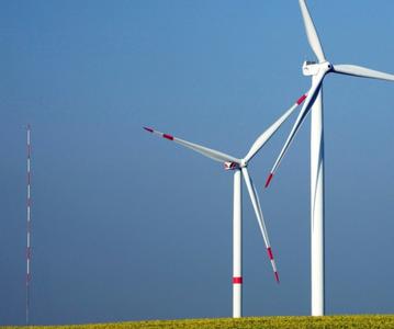 Prototypen der W2E-Windenergieanlagen in der Nähe von Rostock