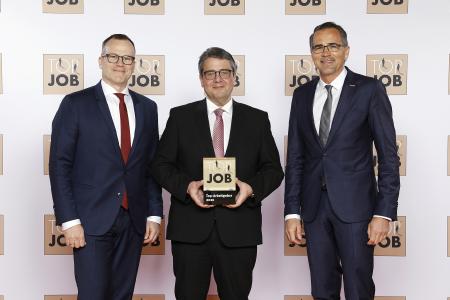v.l.n.r. Martin Huth, Geschäftsführer für Marketing und Vertrieb, Sigmar Gabriel, ehem. Vizekanzler, Lothar Kübler geschäftsführender Gesellschafter
