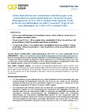 [PDF] Pressemitteilung: Osisko Gold stößt bei den unterirdischen Infill-Bohrungen in der Lowhee-Zone im Cariboo-Goldprojekt auf 7,28 g/t Au auf einer Mächtigkeit von 16,15 m (105 m vertikale Tiefe), darunter 173,66 g/t Au auf einer Mächtigkeit von 0,60 m, sowie auf 7,13 g/t Au auf einer Mächtigkeit von 11,60 m (61 m vertikale Tiefe)