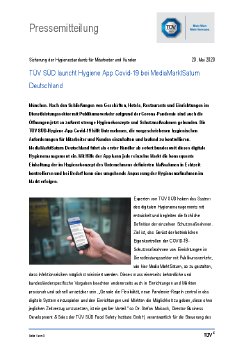 TUEV SUED launcht Hygiene App Covid-19 bei MediaMarktSaturn Deutschland.pdf