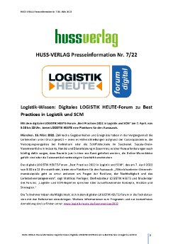 Presseinformation_7_HUSS_VERLAG_LOGISTIK HEUTE-Forum zu Best Practices in Logistik und SCM.pdf