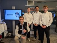 Richard Fankhänel, CEO SpeechMind, Maximilian Heidemann, ITEBO GmbH, Richard Becker, ITEBO GmbH und Linus Wesselkamp, ITEBO GmbH 