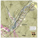 Abbildung 1: Planansicht des Erzgangs Tyro Main mit Darstellung der Geologie und der in den Jahren 2021, 2023, 2024 und 2025 absolvierten Bohrungen. Beachten Sie die Lage der Bohrlöcher GC25-80 und -81.